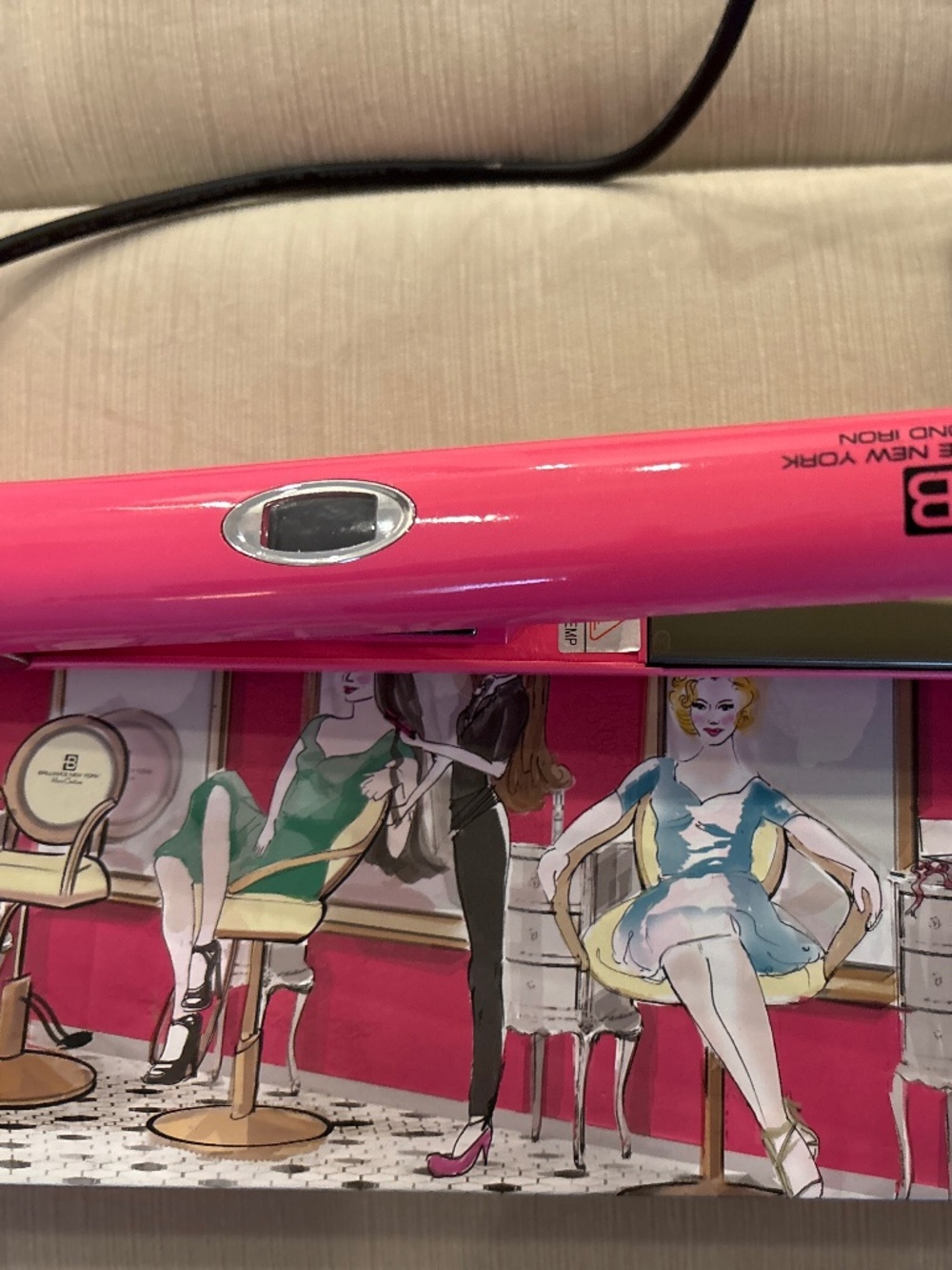 Brilliance New York 1 inch memory flat iron pink